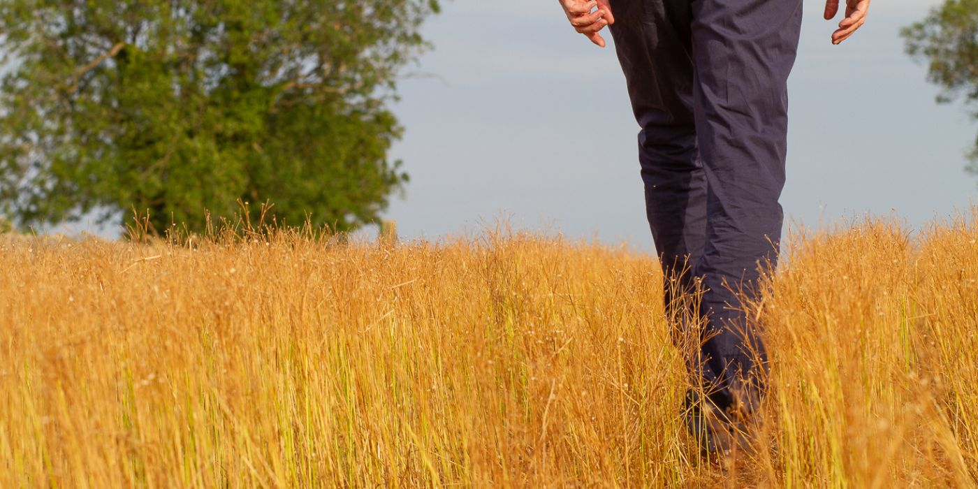 Image of walking across countryside